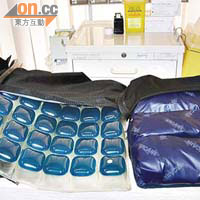 減壓床墊、充氣椅墊等都可防止臥床病人皮膚受壓損傷。