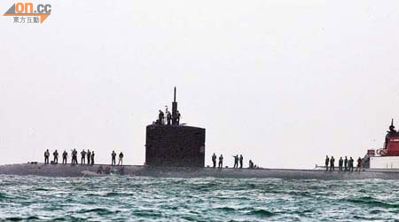 美核潛艇訪港令港府保安系統高度戒備。	（陳錦昌攝）