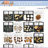 醫管局轄下中醫門診設有中醫醫療資訊系統，內含中藥材圖片資料庫。
