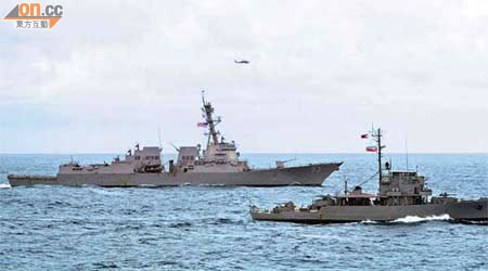 美菲兩國近期於蘇祿海舉行聯合軍演，雙方派出多艘艦艇。