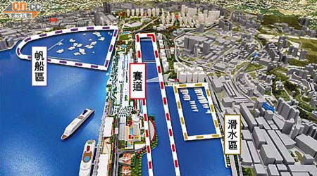 團體建議將啟德發展區劃作滑水、帆船及龍舟的活動場地。