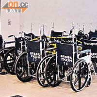 陳伯家屬因無現金，無法付一千元按金租用醫院輪椅代步。