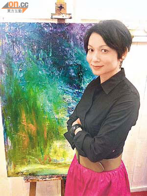 楊素珊畫出彩虹，將夥拍名人喺北京開畫展。	（楊素珊提供）