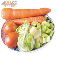 各種顏色的蔬菜都有獨有的營養，小孩不應偏吃一至兩種。