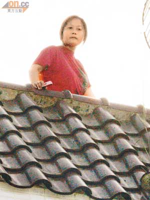 何淑萍亦曾因與鄰居的爭拗，早前一度登上天台企圖自殺。（資料圖片）