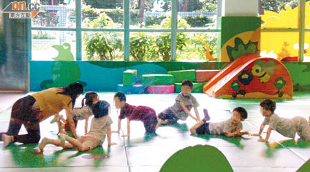 黃太早前安排五歲兒子參加康文署舉辦的幼兒活動，並於順利邨體育館上課。