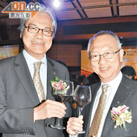 工總主席鍾志平（右）及行政總裁邱達宏（左）齊做總指揮，帶領香港品牌殺入中國。（徐家浩攝）