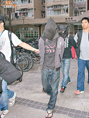 涉嫌藏有仿製槍的兩名黑漢前日在太和邨被捕。