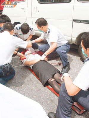 原告吳詠詩被客貨車撞傷送院急救。（資料圖片）
