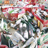 玻璃樽回收被指成本高利潤低，團體要求政府介入市場。