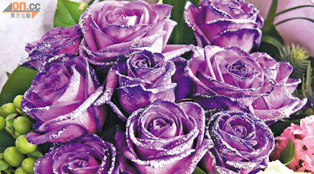 售價約千元的法國閃爍玫瑰花成今年情人節受歡迎鮮花。