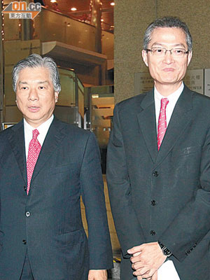 盧寵茂（右）及泌尿科專科醫生羅光彥昨到庭支持被告。（陸智豪攝）