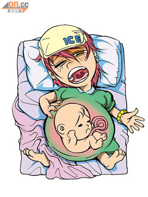 孕婦切勿輕視發燒，否則延誤醫治，會影響胎兒健康。（設計圖片）