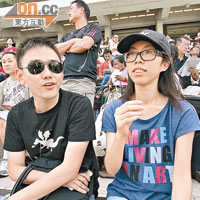 上海遊客廖小姐及友人表示以前未接觸過賽馬運動，感覺新鮮。