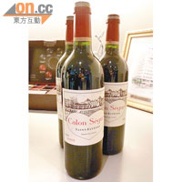 波爾多紅酒Calon Segur2003配潮州菜，顧客都讚好。