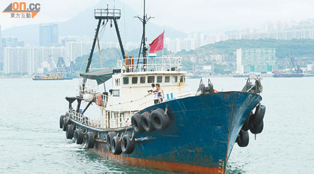 保釣船「啟豐二號」過往出發往釣魚島均遭水警阻撓。（資料圖片）