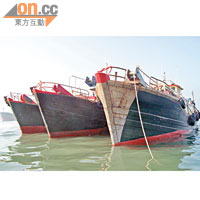 涉嫌利用作走私紅油的改裝漁船。