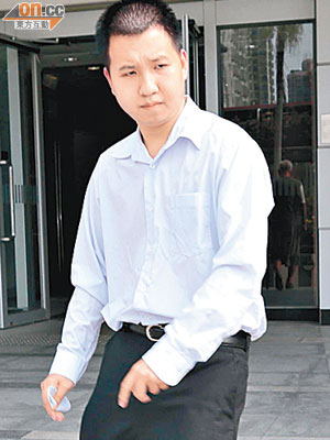 被告陳鴻裕昨被控告不誠實取用電腦罪。（陳章存攝）