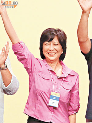 新女將<BR>蔣麗芸以超過兩成的得票率在九龍西當選。（高嘉業攝）