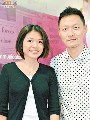 鄭嘉麟（右）憂慮動畫新聞影響受眾客觀判斷，左為另一位負責該研究的盧惠嫻。