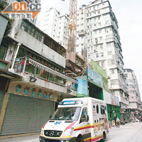 醫局街市建局發展項目地盤昨發生工作意外。