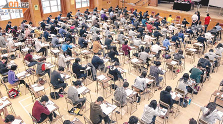 四千五百名考生應考昨日終極高考英語運用科。