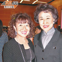 中央政策組顧問高靜芝（右）及藝術中心名譽主席包陪麗（左）同屬幹練型女強人。