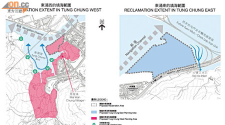 發展局建議在東涌進行大規模填海，共涉及一百三十四公頃。