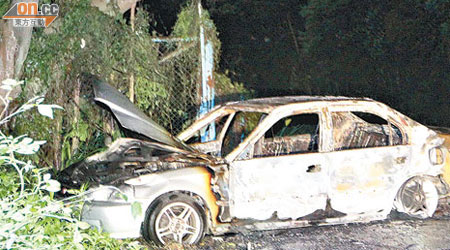 事主在車內燒炭自殺，卻失火全車焚毀。（資料圖片）