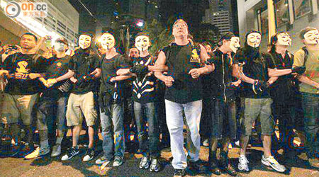 律師指示威者在騷亂時佩戴面具，會影響警方執法。