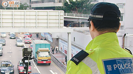 警方上月試行自動車牌識別系統。（資料圖片）