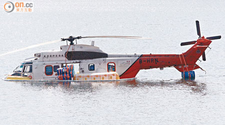 民航處昨公布政府飛行服務隊超級美洲豹直升機一○年急降城門水塘的調查報告。（資料圖片）