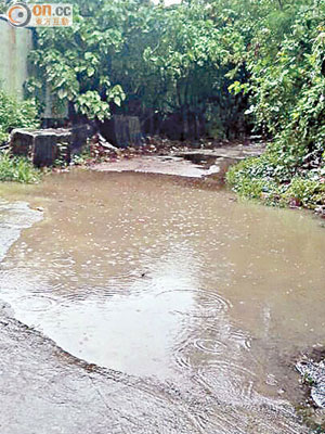 高埔村近日每逢天雨都會水浸，影響居民生活。