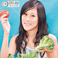 多吃蔬菜等高纖食物，有助腸道健康。