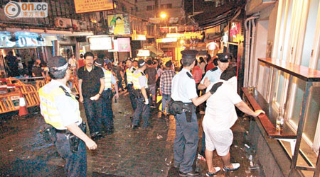 警方處理蘭桂坊涉及非華裔人士糾紛，被指得過且過，大多無功而還。