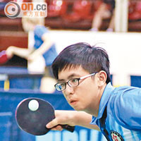 自小學習打乒乓球的鄔昊廷，是聽障奧運的港隊代表。
