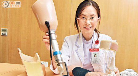 劉詩敏為截肢病人訂造義肢，助他們重拾運動樂趣。