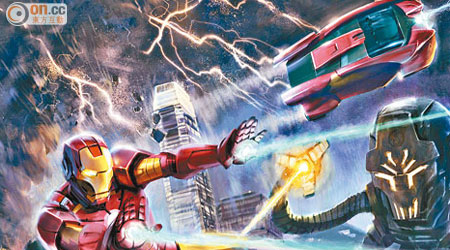 市民日後可於香港迪士尼樂園內與鐵甲奇俠並肩作戰，殺退邪惡勢力。（電腦模擬圖）