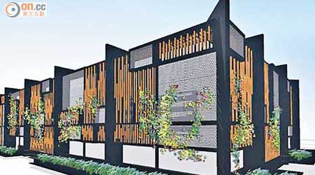 政府的其中一個方案，計劃將電力供應大樓外牆打造成竹林模樣。