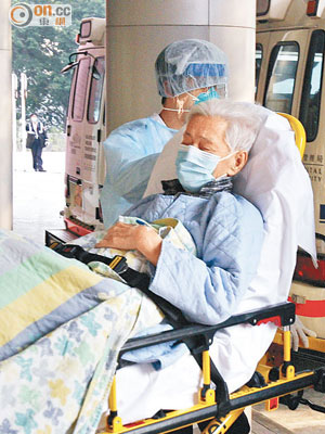 H9N2患者由北區醫院轉至瑪嘉烈醫院。（蔡楚華攝）