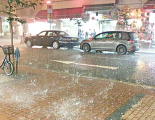 冰雹炸全港 市民走難