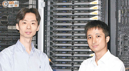（左）蘇國希、姚望<br>兩名港大學者獲得「裘槎前瞻科研大獎」。（梁鵬威攝）
