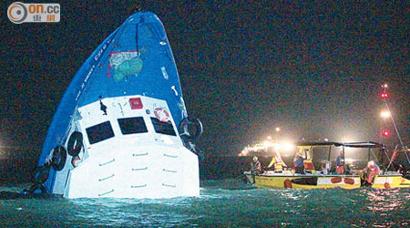 前年發生的南丫海難造成卅九人死亡。（資料圖片）