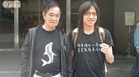 郭卓堅（左）及林翰飛（右）就港視被拒發免費牌照，提出司法覆核。