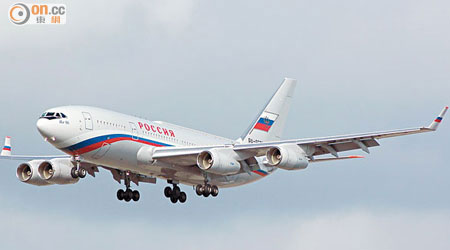 普京專機<br>普京的總統專機被指是導彈攻擊目標。（資料圖片）