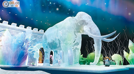 長毛象冰雕將在十月進駐本港。（模擬圖片）