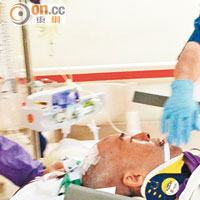大埔<br>在大埔騎單車跌傷男子，重傷昏迷送院。（李子強攝）