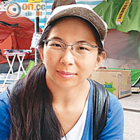 台灣人 洪小姐：來港三天分別到唔同佔領區，倘公眾認為應撤離會跟隨。