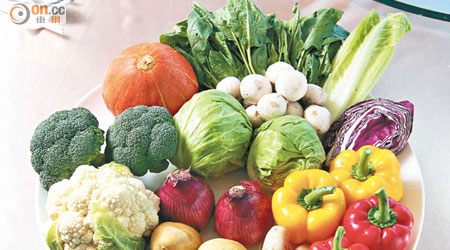 研究指每日只需吃一至兩份拳頭大小的非澱粉質蔬菜，已有助健康。