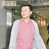 被告陳德章涉嫌掟蛋襲擊而被檢控。